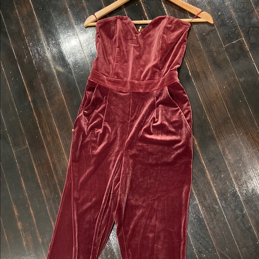 Express velvet jumpsuit